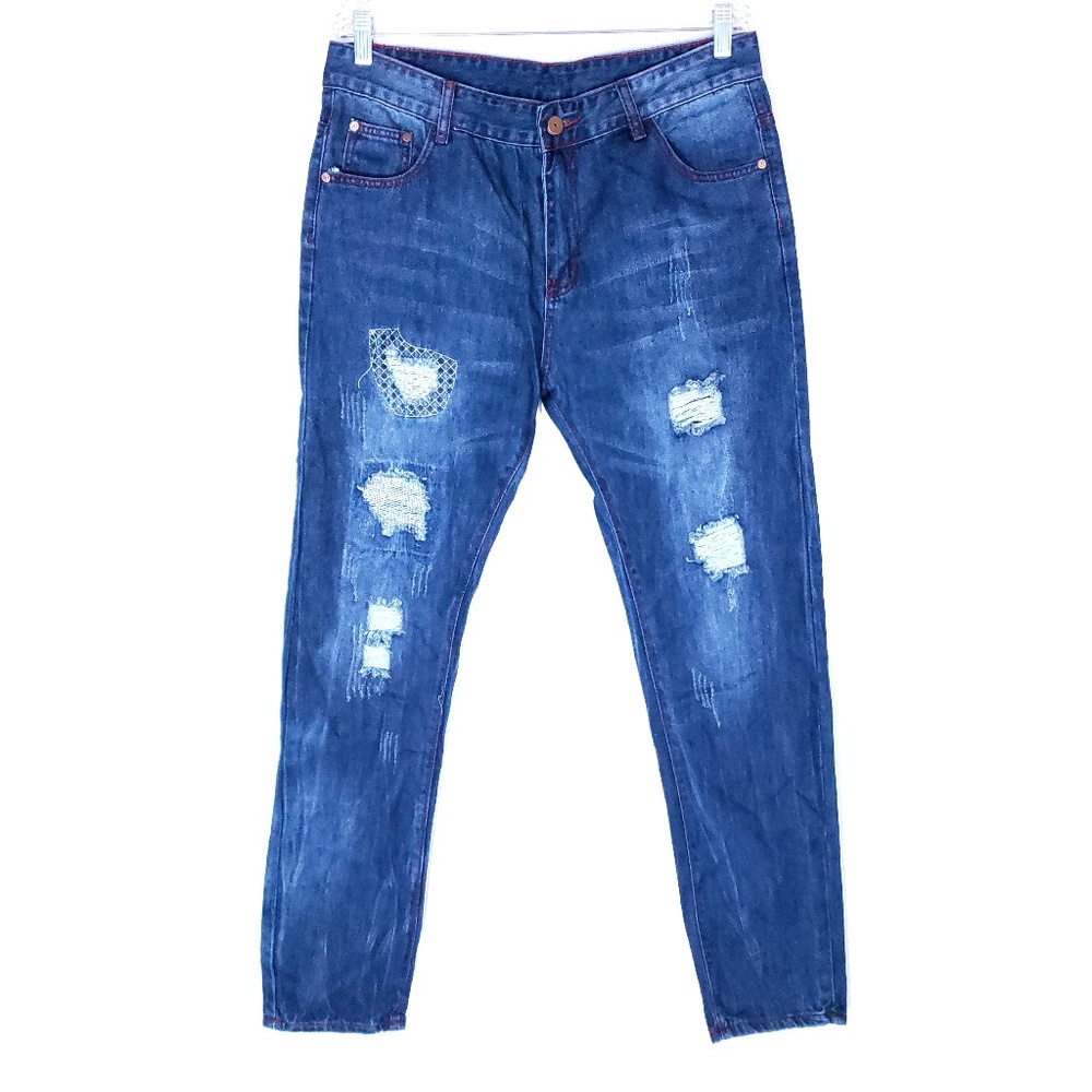 Fashion Women Jean Distressed High Rise Size 34x32 - NWT